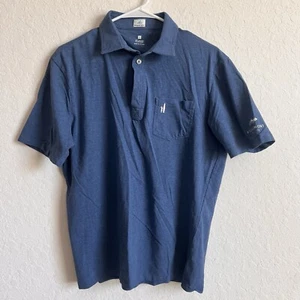 Johnnie-O The Original 4-Button Polo Blue Golf Shirt Size Medium  - Picture 1 of 5