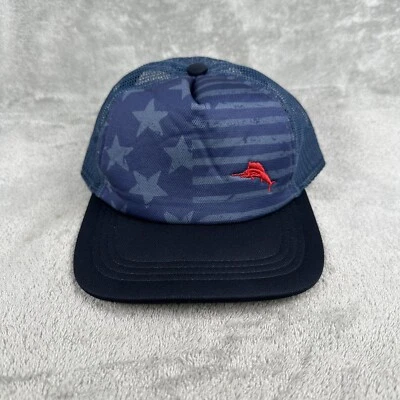 Tommy Bahama Hat Cap Trucker Adjustable L/XL One Size Blue Star Red Fish - Image 1 of 4