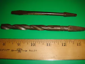 Vintage Millers Falls #4 Flat Screwdriver Bit PLUS an 18/32 drill bit (4 brace?) - Picture 1 of 5