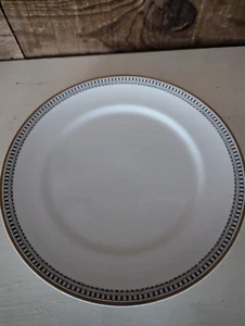 Alfred Meakin England 1907 Gold Band Black Chain 9.75” Dinner Plate And Saucer - Picture 1 of 5