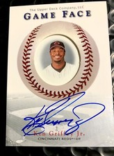 Ken Griffey Jr 2003 Upper Deck Game Face On Card Crisp Bold Autograph