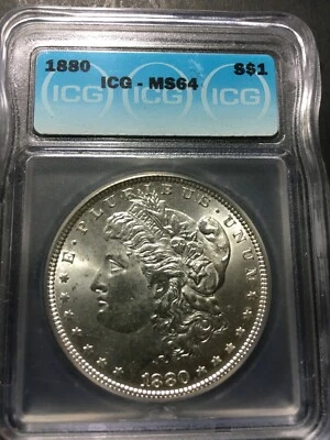 1880  Morgan Dollar ICG GRADED MS64 - Image 1 of 2