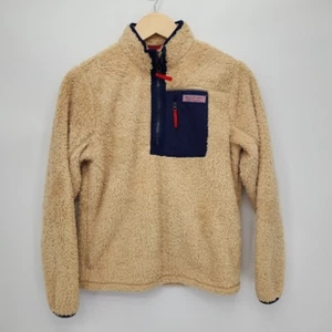 Vineyard Vines Boys Stillwater Sherpa 1/4 Zip Pullover Size Large (16) - Picture 1 of 4