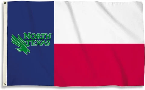 North Texas Mean Green 3 X 5 Foot Flag with Grommets Cover