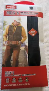 Wrangler Workwear Men's Heavyweight Thermal Top L BLACK zipper pocket - Picture 1 of 3