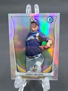 2014 Jimmy Nelson Rookie Rc Silver Refractor Mini Bowman Chrome - Picture 1 of 2