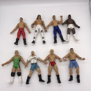Lote de 8 figuras de lucha libre Jakks Titan Tron 1999 Cena Flair Austin Finlay Jericho - Imagen 1 de 11