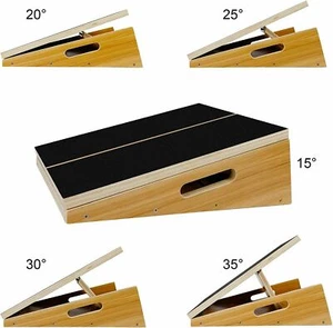 Wooden Slant Exercise Board With Adjustable Incline And Non-Slip Surface - Picture 1 of 7