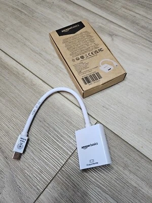 Amazon Basics White USB-C to Display Port  New In Box - Image 1 of 4
