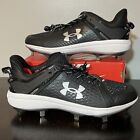 Under Armour Black Baseball Metal Cleats Mens Size 9 Yard Low Spike 3025592-001