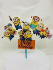 Happy Birthday Minions  cake topper in pick, (unofficial)