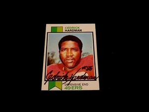 Cedrick Hardman 1973 Topps #412 Autographed SF 49ers Card '70s NFL Auto - Picture 1 of 2
