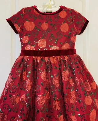 Usado en excelente estado! Vestido de fiesta de vacaciones Blancanieves rojo lentejuelas talla 7/8 colección Princesas Disney Foto 1 de 4