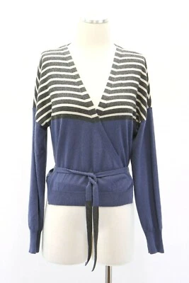 全新带标签 $2675 Brunello Cucinelli 100% 羊绒短裹身针织带 Monili 领带 S A181 — 第 1/4 张图片