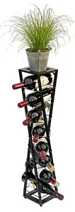 Weinregal Metall Schwarz Esperanza 80 cm Flaschenregal Stehend Flaschenständer - Bild 1 von 9