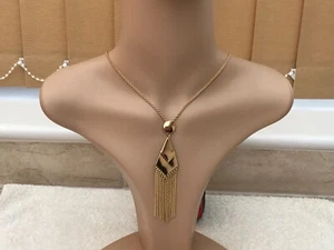 Lovely Fashion Necklace with Drop Pendant featuring Tassels - Picture 1 of 7
