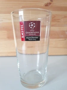 RARE Glas-AMSTEL -0,5 Liter - UEFA Champions League - Manchester Final 2003 - Foto 1 di 4