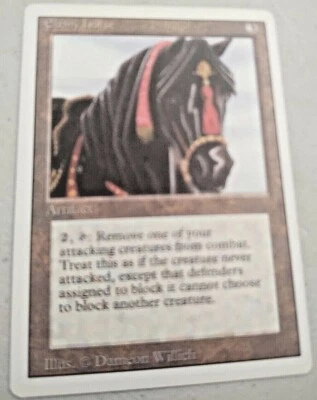 MTG Ebony Horse Revised Edition Regular Rare New Old Stock See Description - Image 1 of 2
