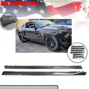 Alerón labio extensión faldón lateral fibra de carbono brillante para Ford Mustang - Imagen 1 de 15