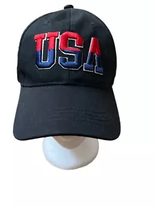 Gorra de béisbol negra ajustable con bandera estadounidense patriótica para hombre nueva sin etiquetas - Imagen 1 de 4