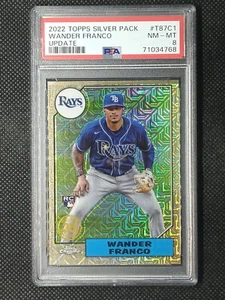 Wander Franco 2022 Topps Update Silver Pack Mojo Refractor Rookie PSA 8 - Imagen 1 de 2