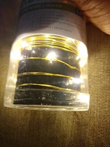 30 LED Gold Fairy String LED Lights Party Decor -Requires 3AA Batteries - Picture 1 of 4