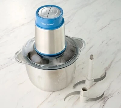 Fabio Viviani 5 чашек из нержавеющей стали 2-скоростной измельчитель камень синий - новый! - Изображение 1 из 3