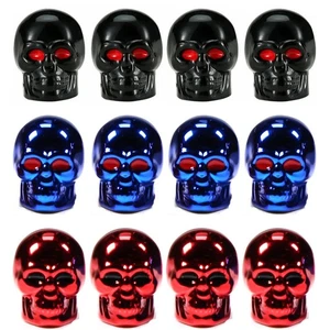 4Pcs Skull Style Antirust Copper Core Car Wheel Tyre Tires Valve Stem Cap - Picture 1 of 12