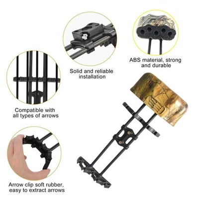 Portable 5 Quiver Buckle Bow Quiver  Archery Arrow Holder Outdoor Shooting - Image 1 of 4