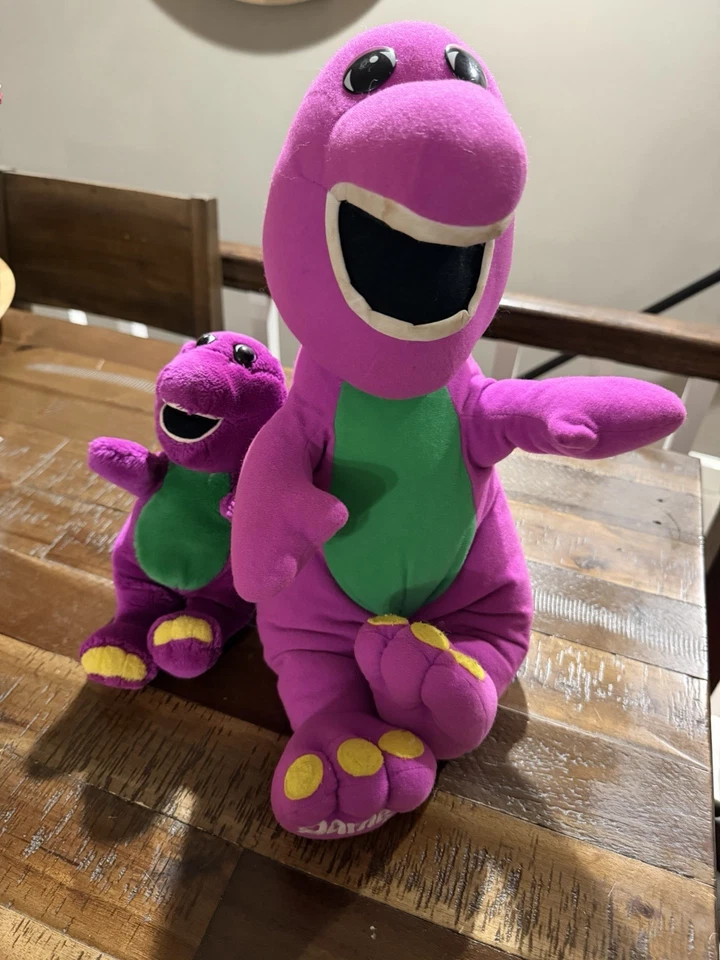 Lote De 2 Juguetes Barney De Colección, Playskool Peluche Parlante Grande Probado FUNCIONA 1992 Foto 1 de 3