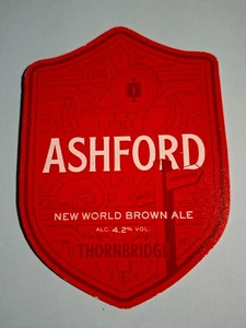 THORNBRIDGE brewery ASHFORD real ale beer pump clip badge Derbyshire 20 years - Imagen 1 de 1