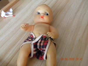 VINTAGE MADE IN JAPAN POT BELLY, BIG EYED KEWPIE DOLL - NOT PERFECT BUT CUTE!! - Bild 1 von 16