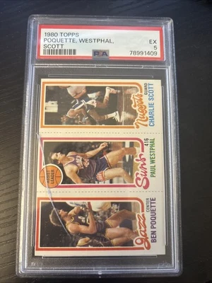 1980-81 Topps - Charlie Scott, Paul Westphal, Ben Poquette #77-188-241 (RC) - Image 1 of 2