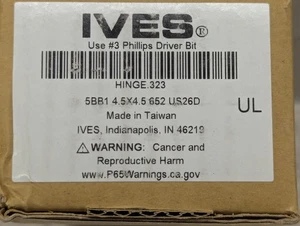 Paquete de 3 bisagras IVES .323 5BB1 HW 4.5"x4.5” 652 US26D cromo satinado - Imagen 1 de 3