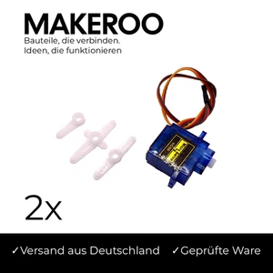 2x SG90 9G Micro Servo Motor 180°– Mini Servo für RC Flugzeug, Auto & Arduino - Bild 1 von 1
