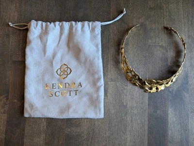 Kendra Scott Savanna Beautiful 23k Gold Over Brass Collar  Necklace - Image 1 of 4