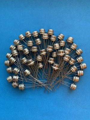 Lot 50pcs. MP38 (МП38) NPN GERMANIUM TRANSISTOR  0.15 W 0.02A~ 154NU70, 2N193 - Image 1 of 4