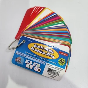 Lakeshore Basic Skills Practice Ring Flashcards Alphabet Numbers Colors Shapes - Picture 1 of 13