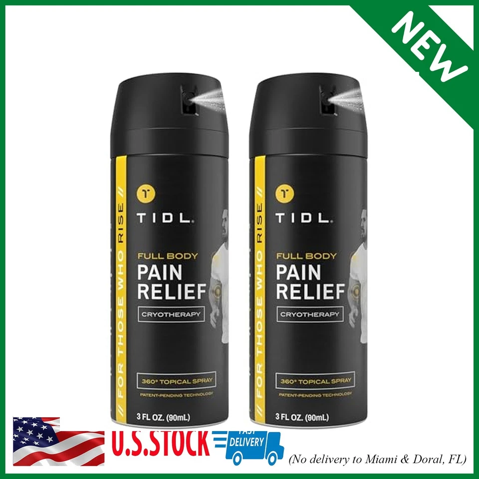 Spray para aliviar el dolor de crioterapia TIDL, 3 OZ (paquete de 2) dirigido al dolor de cuello, articulaciones y Foto 1 de 4