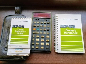 Hewlett Packard Calculator HP-55 With Manuals and Soft Case Tested - Afbeelding 1 van 7