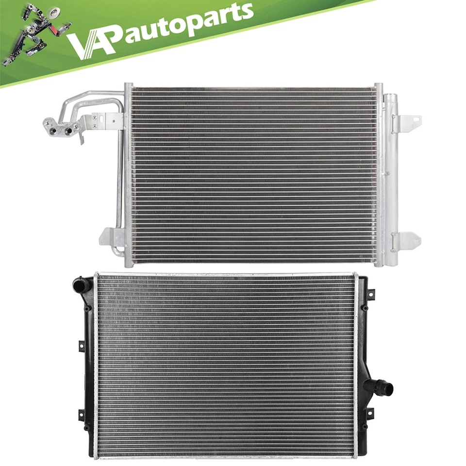 For 2006-2012 Volkswagen 2008-2009 Audi TT Radiator & Condenser Cooling Assembly - Image 1 of 4