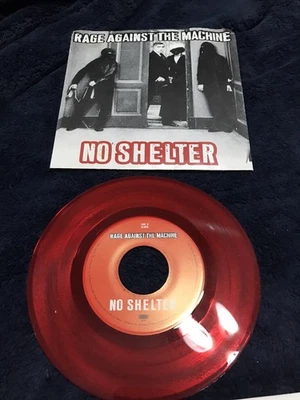 RAGE AGAINST THE MACHINE No Shelter RARE RED COLORED 7" VINYL 1998 - Image 1 of 4
