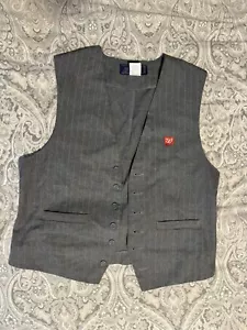 New Walgreens Vest Uniform Men's size Medium Gray Blue Pinstripe HPI Signature - Picture 1 of 3