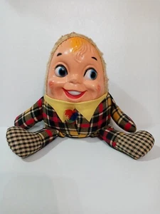 1950s Knickerbocker? Rushton? Humpty Dumpty Mask Face Plush - Picture 1 of 8