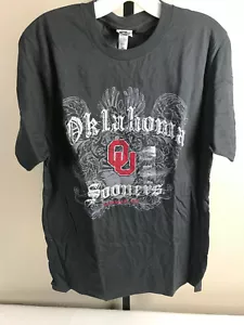 University of Oklahoma Sooners T Shirt Men's Medium Gray NEW - Picture 1 of 3