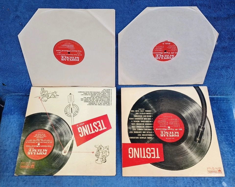 TESTING - POPULAR SCIENCE - HI FI TEST RECORD + SOUNDS  OF  MUSICAL TONES - 2 LP - Image 1 of 1