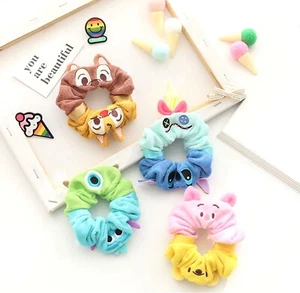 Disney Scrunchie hair Stitch Scrump Winnie the Pooh Piglet Mike Sully Chip Dale - Picture 1 of 9