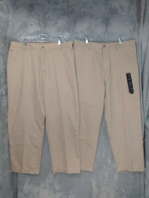 Architect Pants Mens 38x29 Beige Classic Fit Wrinkle Resistant Flat Lot of 2 - Image 1 of 4
