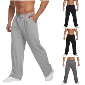 Men's Joggers Sweatpants Casual Fitness Baggy Soft Sport Pants Loose Trousers - Picture 1 of 22