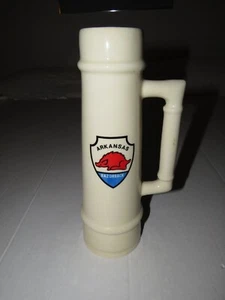 Vintage Arkansas Razorbacks Beer Stein Mug Cup NCAA College Fan Alumni Student - Picture 1 of 6